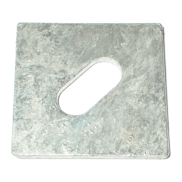 Midwest Fastener Square Washer, Fits Bolt Size 5/8 in Steel, Galvanized Finish, 25 PK 53291